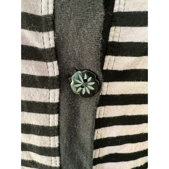 Pink & Black Striped Button-Up Cardigan with Embroidered Horse Graphic size S - Picture 6 of 7